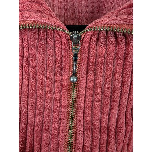 Woolrich Long Sleeve Full Zip Top M Womens Pockets Soft Ruby Red Cotton - Picture 4 of 9